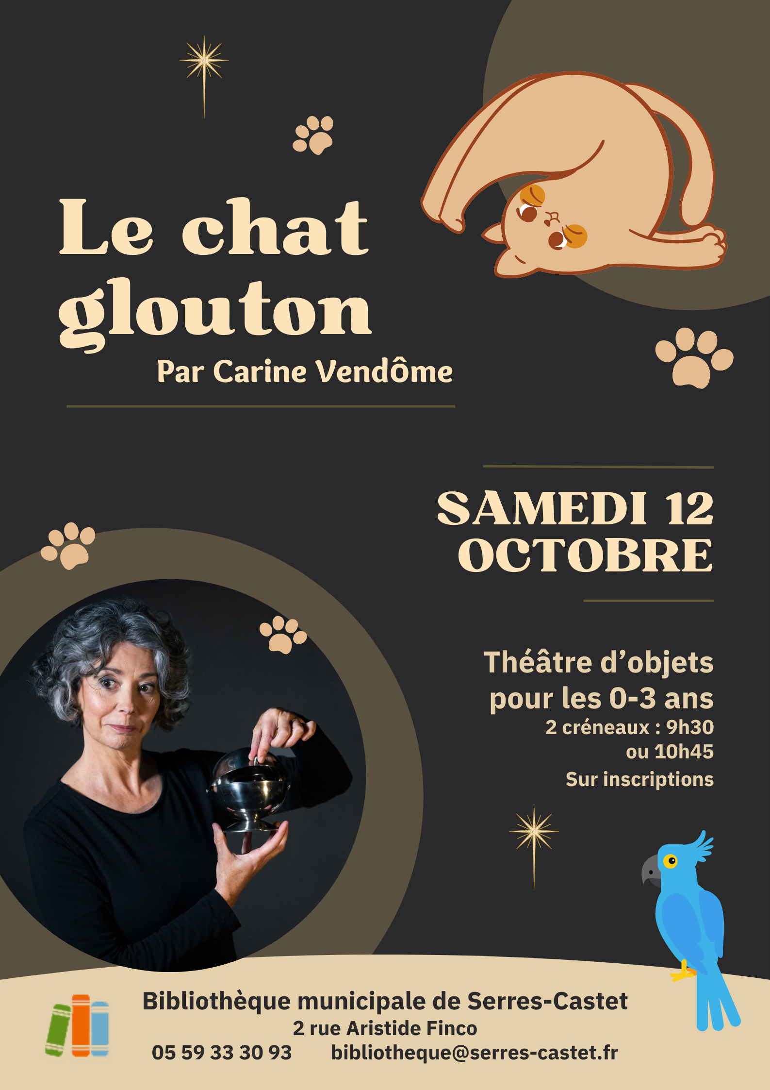 Chat glouton Carine Vendome